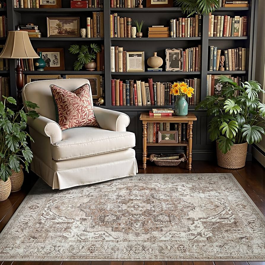 Amazon.com: jinchan Area Rug 4x6 Washable Vintage Rug
